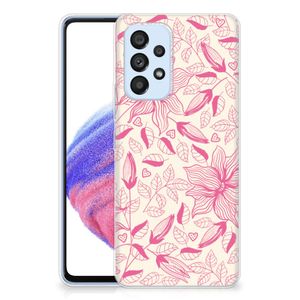 Samsung Galaxy A53 5G TPU Case Pink Flowers