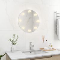 VidaXL Wandspiegel met LED-lampen rond glas - thumbnail