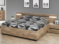 Bed OLIGA 160x200 cm scarlet eik met led