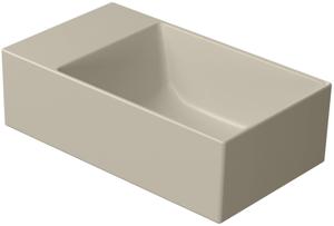 Ben Stelvio mat beige fontein met doorslaanbaar kraangat 40x23x12cm