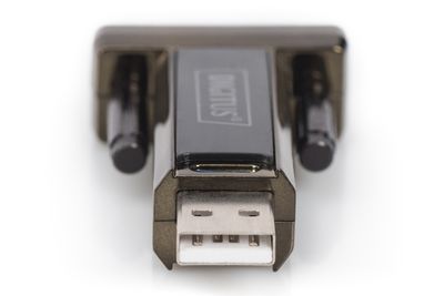 Digitus USB 2.0, Serieel Adapter [1x USB-A 2.0 stekker - 1x D-sub stekker 9-polig] DA-70167 0.80 m Vergulde steekcontacten, Met USB