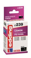 Edding Inktcartridge vervangt Canon PGI-520PBBK Compatibel Zwart EDD-239 18-239