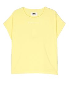 MM6 Maison Margiela Kids t-shirt en coton à logo imprimé - Jaune