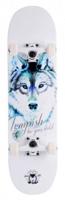 skateboard Blue Wolf 31 x 8 inch hout wit zwart