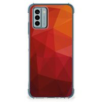 Shockproof Case voor Nokia G22 Polygon Red - thumbnail