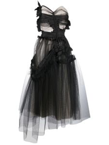 Maison Margiela Décortiqué corset-style tulle dress - Noir