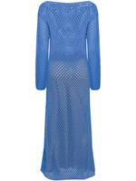 Semicouture robe en maille ajourée - Bleu