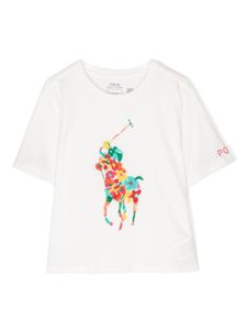 Ralph Lauren Kids t-shirt à motif Polo Pony - Blanc