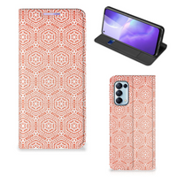 OPPO Find X3 Lite Hoesje met Magneet Pattern Orange - thumbnail