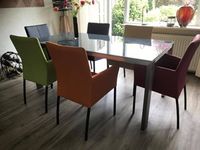 Set van 6 leren eetkamerstoelen - diverse kleuren leer - Echt leer, Modern, ontdek de vele Leersoorten en Kleuren bij ShopX