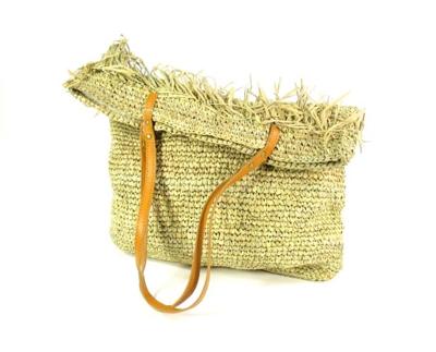Strandtas Raffia ROMBE naturel