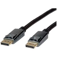 ROLINE DisplayPort Kabel, DP v1.4, M/M, zwart / zilver, 2 m - thumbnail