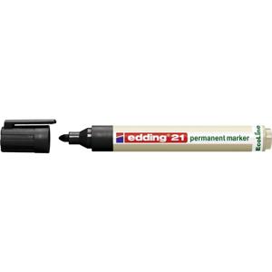 Edding 21 permanent marker EcoLine 4-21001 Permanent marker Zwart Watervast: Ja