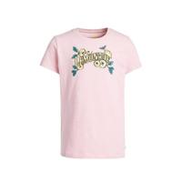 WE Fashion T-shirt met printopdruk lichtroze/geel/groen