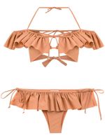 Amir Slama ruffled bikini - Tons neutres