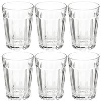 Set van 6x stuks water/sap glazen Lorenz 250 ml van glas   - - thumbnail