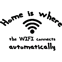 Home is where, WIFI - Muursticker - thumbnail