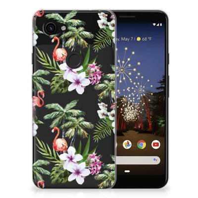 Google Pixel 3A TPU Hoesje Flamingo Palms Google Pixel 3A TPU Hoesje Flamingo Palms