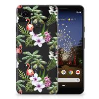 Google Pixel 3A TPU Hoesje Flamingo Palms