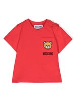 Moschino Kids t-shirt en coton à patch Teddy Bear - Rouge - thumbnail