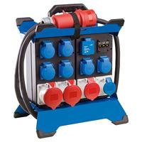 as - Schwabe STECKY Duo 4 CEE-Stromverteiler mit 3,4 m Kabel H07RN-F 5G6 – 6x Schuko-Dosen + 4x CEE-Steckdosen + 2x USB-Ports – Stromverteiler-Kasten für Outdoor-Bereich – IP44 – Made in EU I 60934