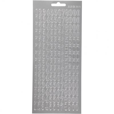 Creotime foliestickers Cijfers 168 stuks zilver Creotime foliestickers Cijfers 168 stuks zilver
