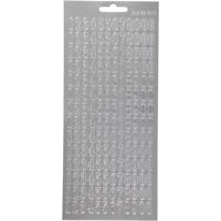 Creotime foliestickers Cijfers 168 stuks zilver