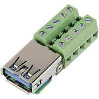 TRU Components Inbouwbus USB 3.0 aansluiting, installatie horizontale USB-AFT-2 inbouwbus USB 3.0 1229324