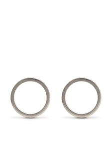 Maison Margiela boucles d'oreilles Numerical à design gravé - Argent