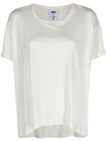 DKNY short-sleeve linen T-shirt - Blanc - thumbnail