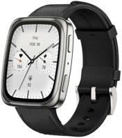 Amazfit Active 2 Smartwatch, 1,75 inch AMOLED-display, offline kaarten met GPS, batterij van 10 dagen, 160+ sportmodi, waterbestendig, hartslag en slaaptracker voor Android en iPhone, zwarte leren