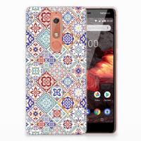 Nokia 5.1 (2018) TPU Siliconen Hoesje Tiles Color