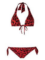 Dolce & Gabbana bikini à imprimé léopard - Rouge