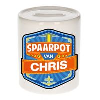 Vrolijke kinder spaarpot voor Chris   -