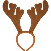 6x Kerst verkleedaccessoire bruin rendieren gewei voor volwassenen - Verkleedattributen