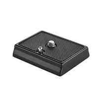 Walimex universele snelwisselplaat FT-001P 1/4 inch aansluiting, compatibel met bijv. Manfrotto MA200 PL-14, 52 x 42 x 10 mm, aluminium met rubberen coating