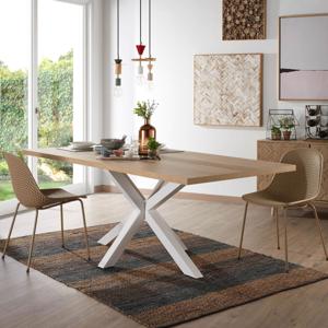 Kave Home Eettafel Argo - Wit/Eiken