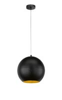 Fischer & Honsel Bol hanglamp Mylon Ø 30cm zwart 60763 - thumbnail