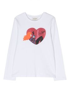 SONIA RYKIEL ENFANT t-shirt imprimé à manches longues - Blanc