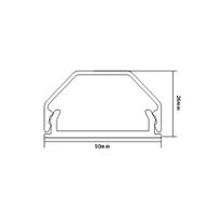 Roline 19.08.3111 Kabelgoot Wit (l x b x h) 1.1 m x 50 mm x 26 mm 1 stuk(s) - thumbnail