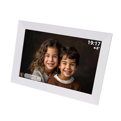 Denver PFF-1012W Digitale wifi-fotolijst, 10 inch HD IPS-touchscreen, geïntegreerde FRAMEO-software, eenvoudige smartphone-aansluiting, multimedia-display, wit