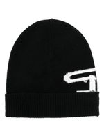 Diesel K-Peel logo-intarsia beanie - Noir