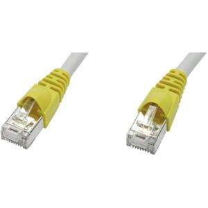 Telegärtner RJ45 (cross) Netwerkkabel Aansluitkabel CAT 6A S/FTP 7.50 m Grijs Vlambestendig, Snagless