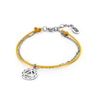 CO88 Collection Chakra 8CB 90205 Stalen Armband met Hanger - Solar Plexus Chakra Ø 15 mm - Lengte 18 + 3 cm - Geel