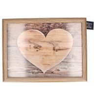 Laptray/schoottafel hart houtprint 43 x 33 cm   - - thumbnail