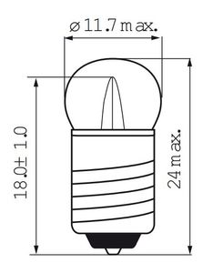 Bosma Lamp 6V 0.05 E10 fiets achter