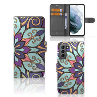 Samsung Galaxy S21 FE Hoesje Purple Flower - thumbnail