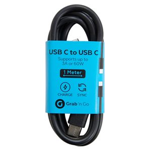 GrabNGo Gng Laadk. Usb-c>usb-c 1m Zwart