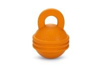 Beeztees sumo kettlebell - hondenspeelgoed - rubber - oranje - 16x12x12