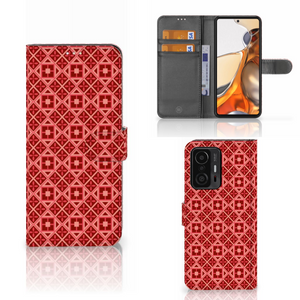 Xiaomi 11T | 11T Pro Telefoon Hoesje Batik Rood